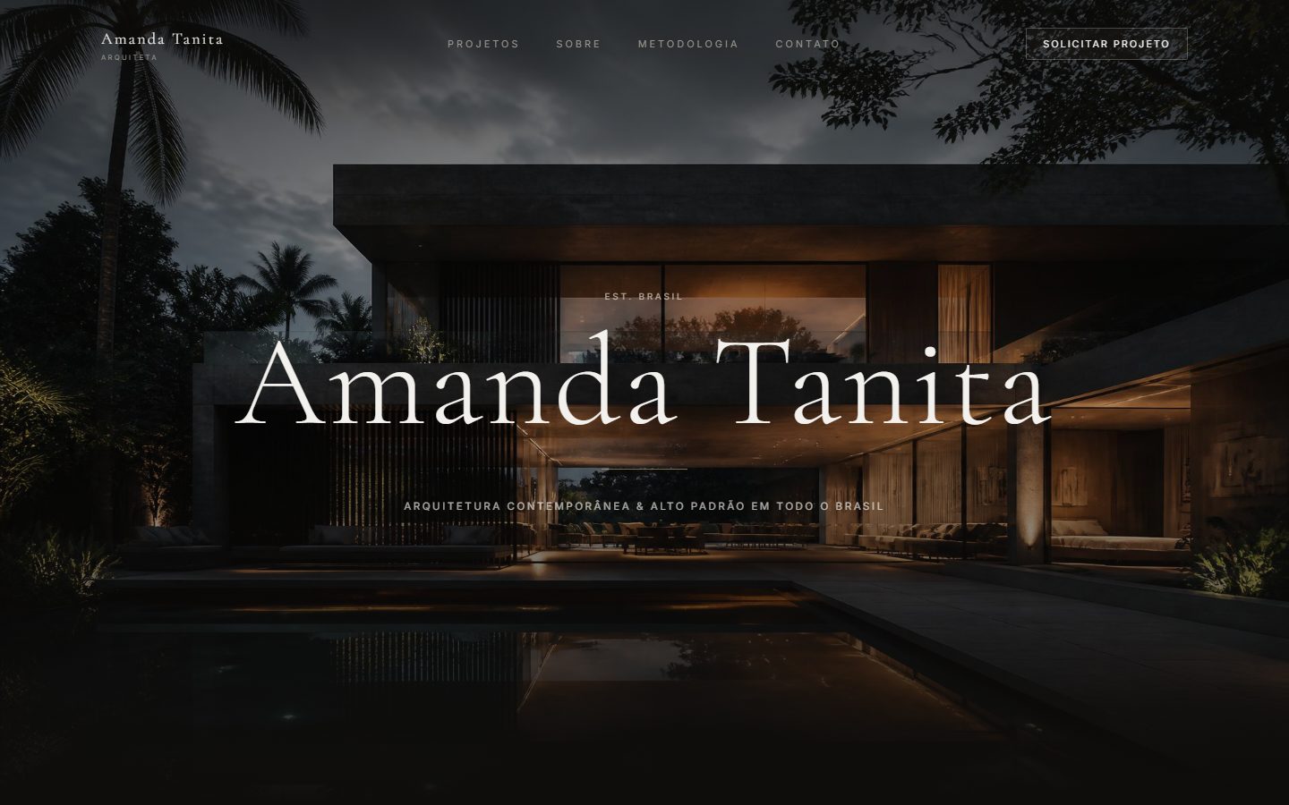 Amanda Tanita Architecture — website hero